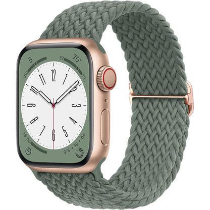 Braided Solo Loop Apple Watch Band – Stretch Nylon Bracelet Strap for Series SE, 6–11 & Ultra 2 (40mm–49mm) Adjustable Correa