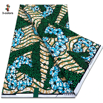 2026 Original African Wax Print Fabric - 100% Cotton Nigerian Ankara Batik Soft Pagne Material
