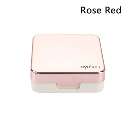 Portable Square Contact Lens Case – Travel Storage Container & Soaking Box in Solid Colors, Fashion Eye Care Accessories