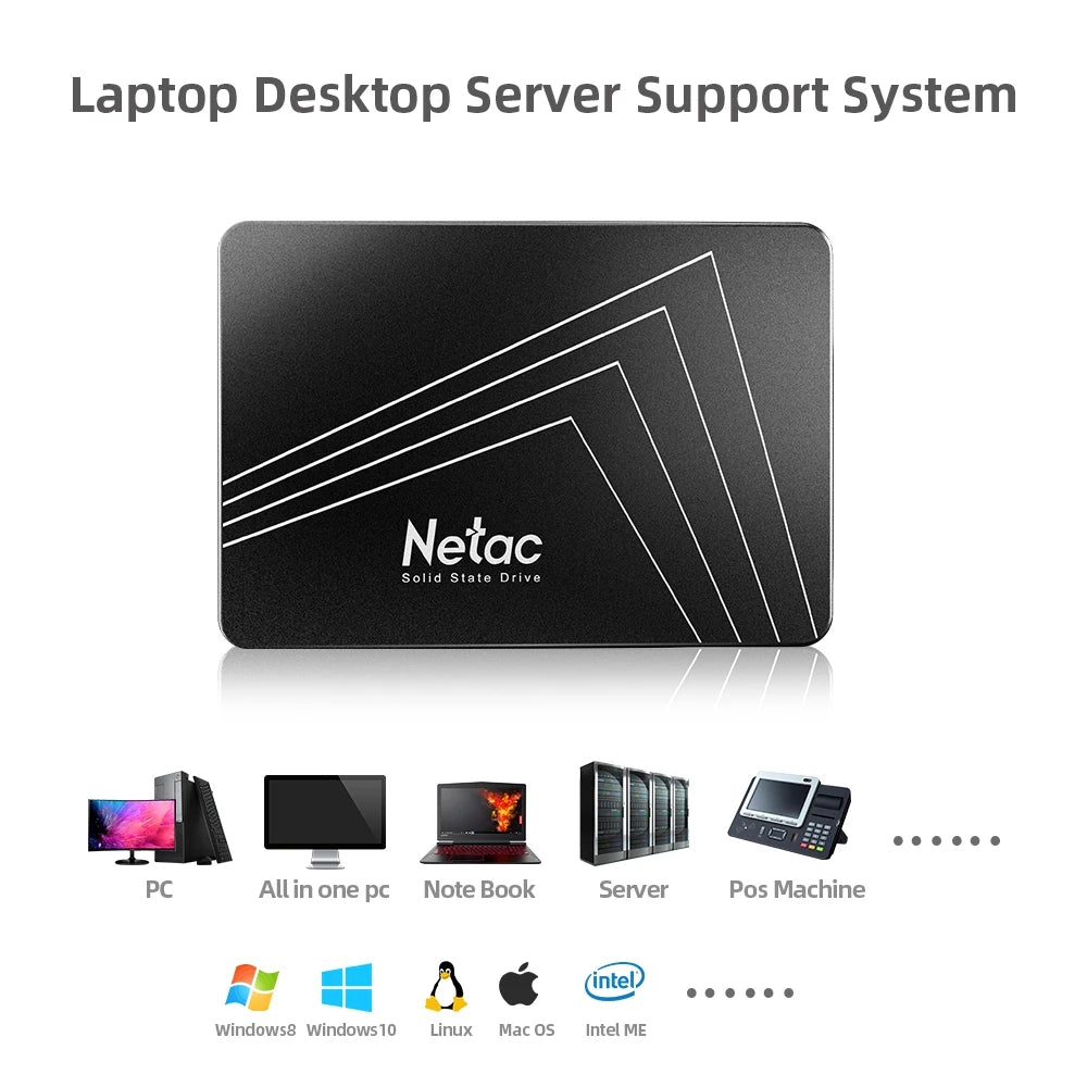 Netac 2.5'' SATA SSD – 128GB to 4TB Internal Solid State Drive for PC, SATA3 Hard Drive
