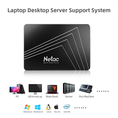 Netac 2.5'' SATA SSD – 128GB to 4TB Internal Solid State Drive for PC, SATA3 Hard Drive