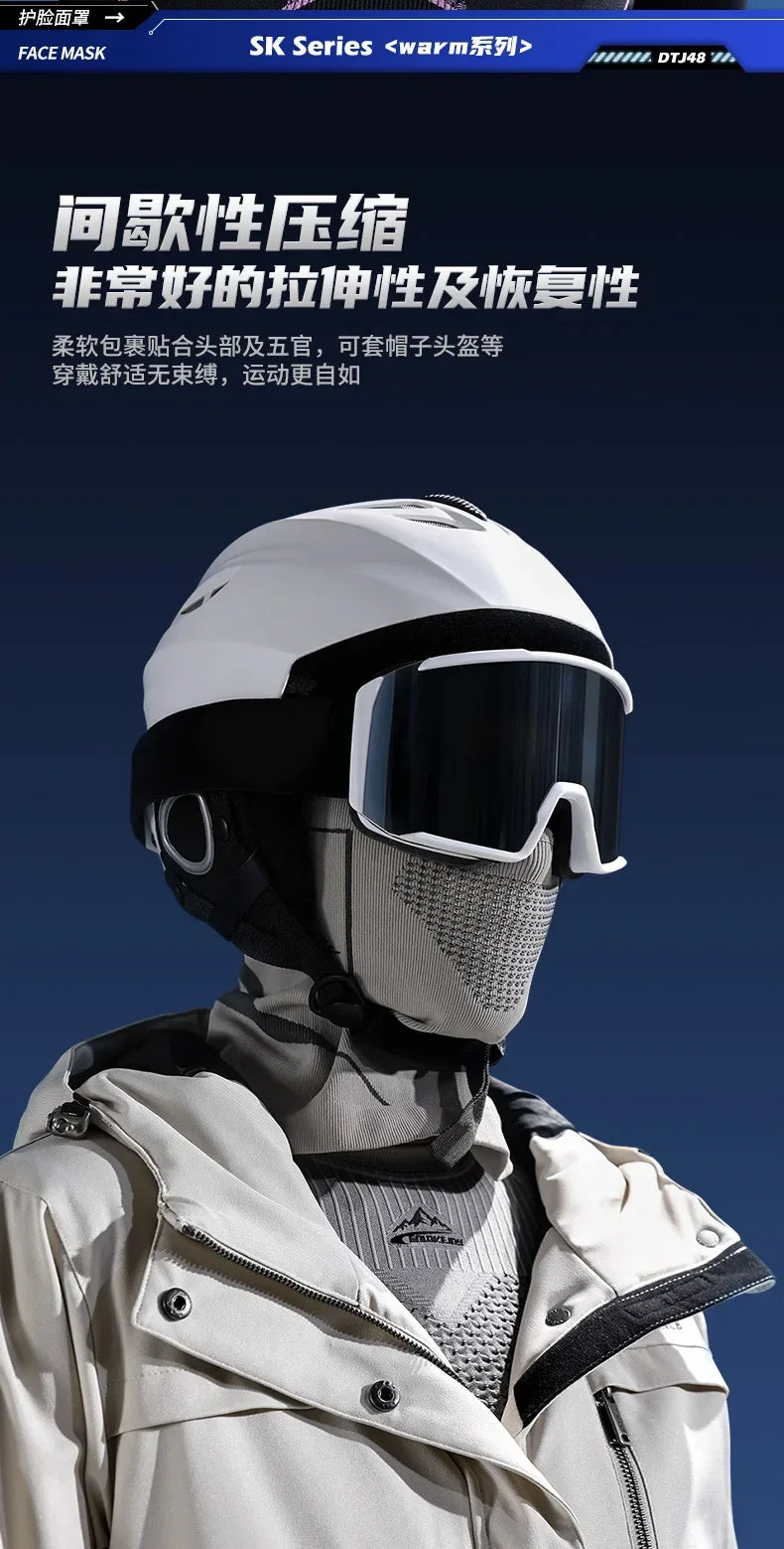 Unisex Cold-Proof Thermal Scarf & Balaclava Full Face Mask Winter Ski Hat with Neck Cover