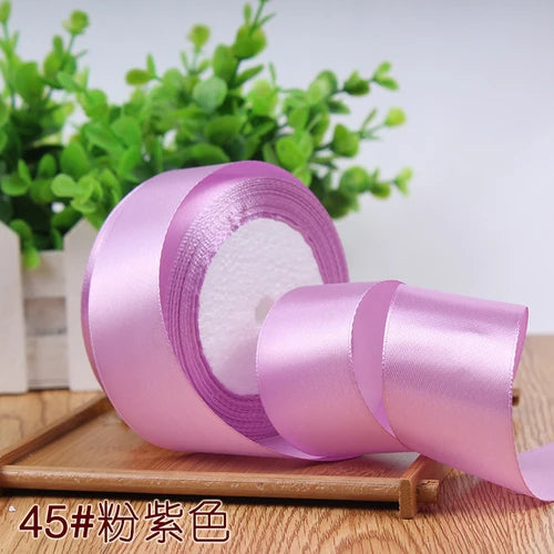 Silk Satin Ribbon Roll - 22M Craft Ribbon for DIY Bows Gift Wrapping Wedding Party Decorations in 6mm to 50mm Sizes