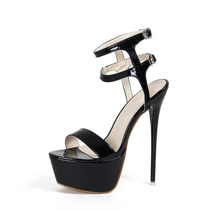 Women’s Summer 17cm High Heel Sandals – Sexy Peep Toe Platform Gladiator Party Pumps