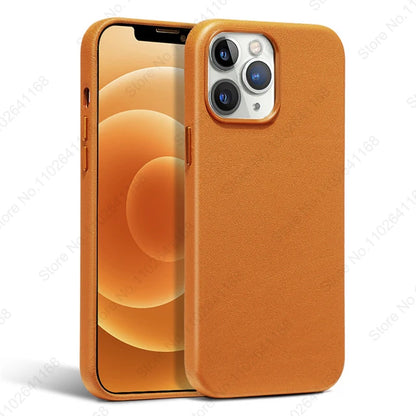iPhone MagSafe Leather Case - Original Animated Cover for iPhone 13/14/15/16 Pro Max with Magnetic Wireless Charging Support