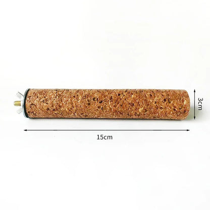 Natural Wood Bird Perch - Soft Raw Wood Branch Stand & Chew Toy for Parrots, Squirrels, Hamsters & Small Pets