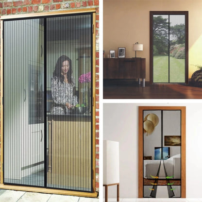 New No-Punch Magnetic Screen Door Curtain - Automatic Closing Anti-Mosquito Insect Fly Bug Protection for Household Ventilation