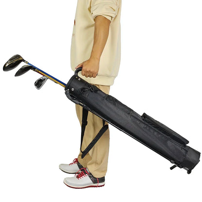 Lightweight Golf Club Bag with Bracket - Waterproof Stand Carry Bag, Golf Gun Rack Design