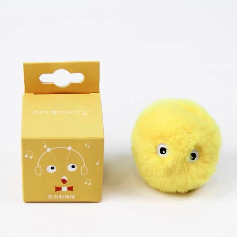 Interactive Smart Cat Toy Ball – Plush Electric Catnip Squeak Training Toy for Kittens