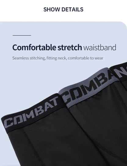Men’s 2-Piece Sports Set — Tight Cycling & Fitness Shorts, Quick-Dry, High-Elasticity Running & Training Compression Pants