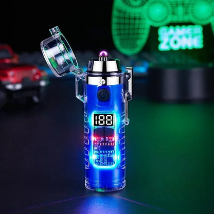 Dual Arc USB Lighter & Flashlight — Windproof Portable Plasma Ignition Survival Tool