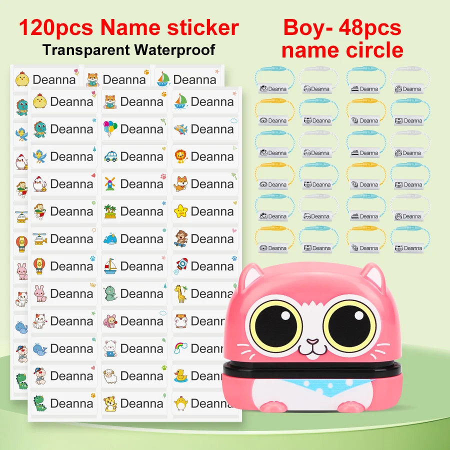 149pcs Personalized Name Stamp Set – Waterproof, Non-Fading Baby & Kindergarten Engraved Seals, Perfect Student Gift