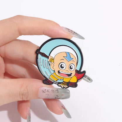Cartoon Anime Character Enamel Pins – Cute Little Monk Brooches Lapel Badges, Funny Jewelry Gift for Friends