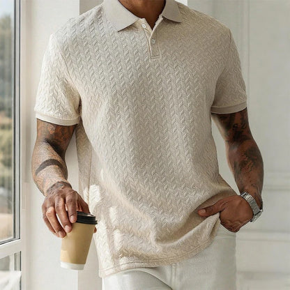 Men's Solid Color Polo Shirt - Summer Short Sleeve Breathable Streetwear Casual Top