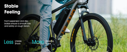 HILAND 26" Electric Mountain Bike for Adults - 500W Motor, 7 Speeds, Removable Battery, 20MPH Ebike