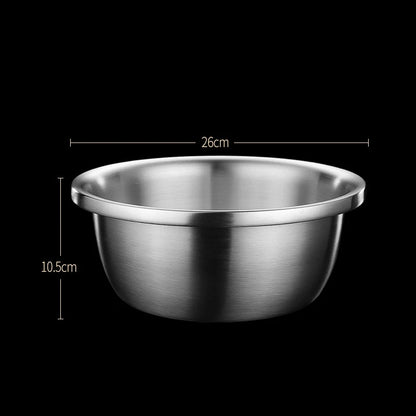 Stainless Steel Drain Basket Colander – Round Rice Cleaning Sieve & Fruit Vegetable Washing Strainer for Kitchen Use