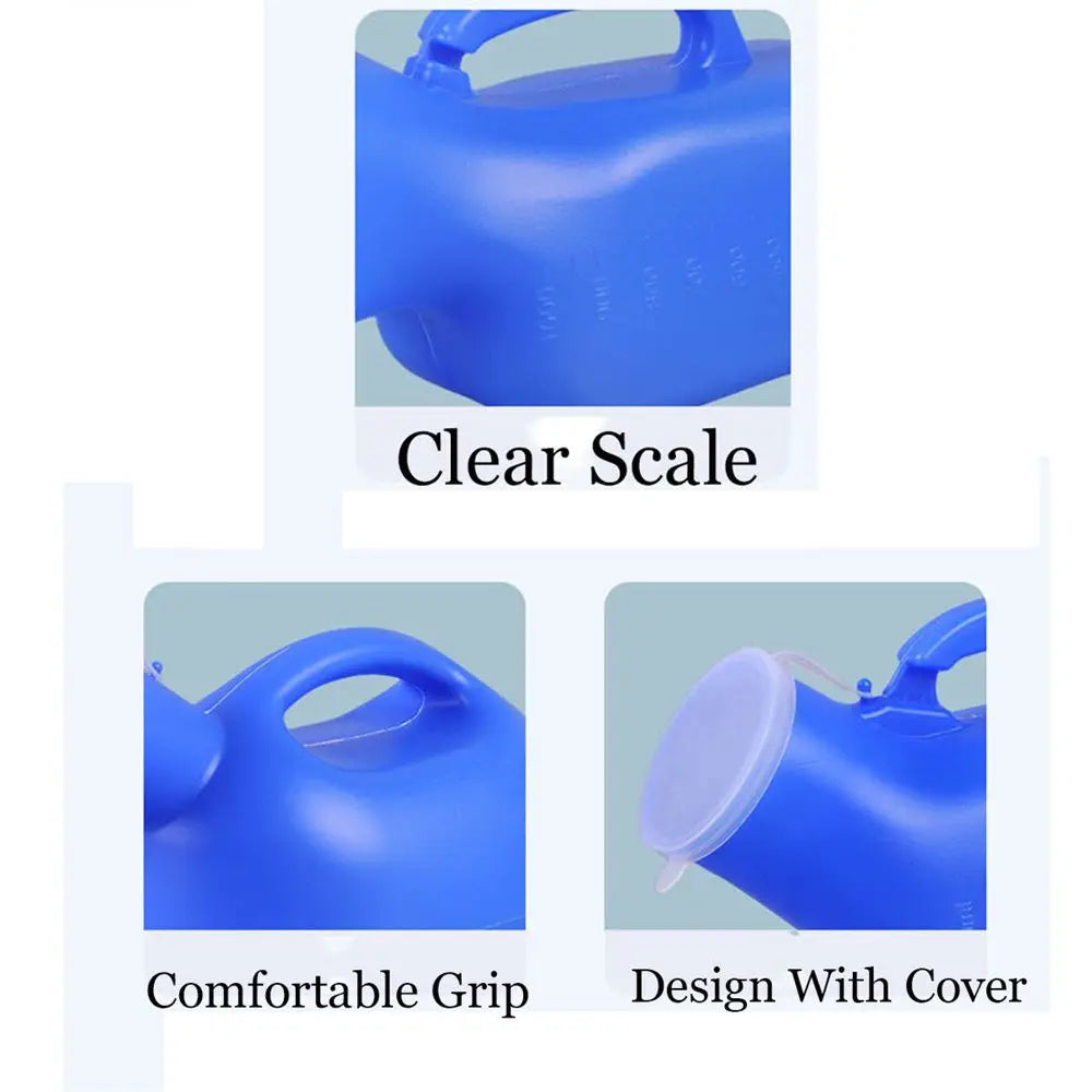 Portable 1200ml Men's Travel Urinal: Car, Camp, and Disability Urine Pee Bottle with Handle - Mobile Urinary Solution