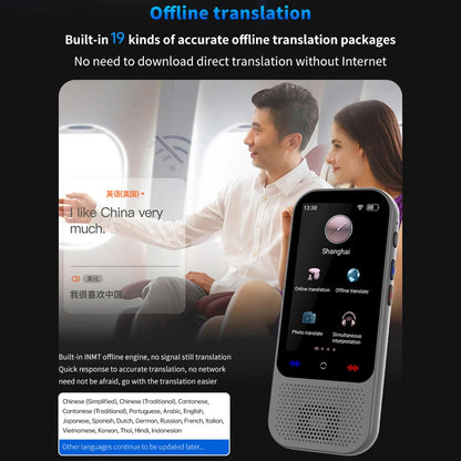 S80 Pro Portable Language Translator – 138 Languages, Voice Translation, 16 Offline Modes, ChatGPT Function