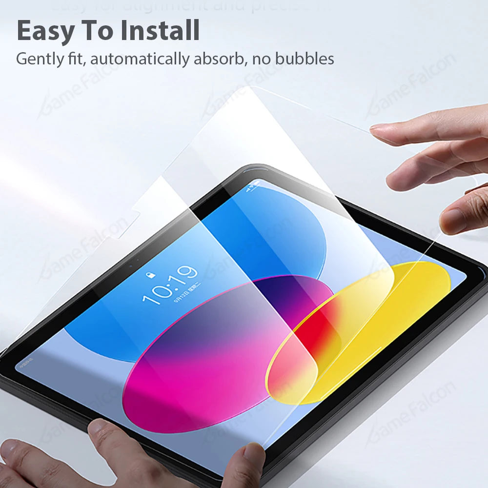 Tempered Glass Screen Protector for iPad A16 9th/10th Gen, Pro 13 M4, Air 11 M2/M3/5/4/3/2, Mini 6/7