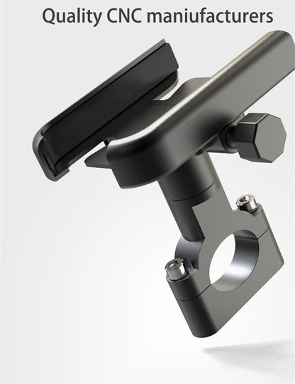 VIKEFON Aluminum Alloy Motorcycle & Bicycle Phone Holder – 4-7 inch Smartphone GPS Handlebar Mount
