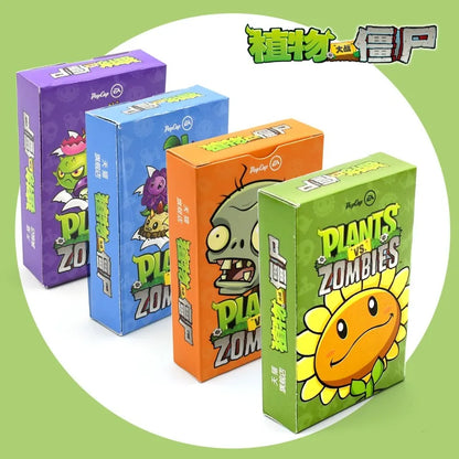 Plants vs Zombies Kawaii Cartoon Playing Cards – Cute Anime Patterned Card Game Merchandise Gift
