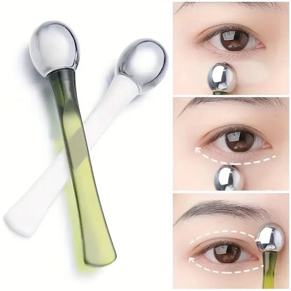 Gold Eye Roller Massage Stick - Eye Cream Applicator & Facial Skincare Spatula for Wrinkle Care