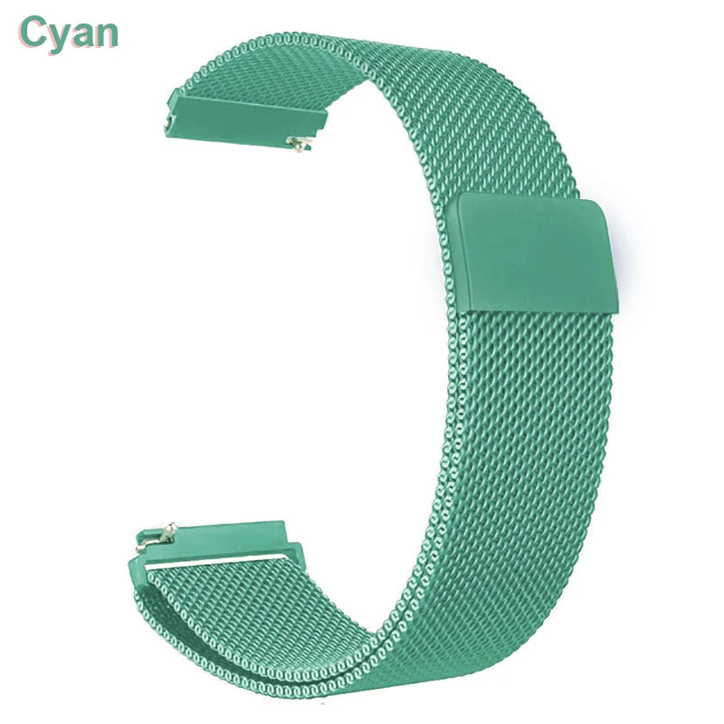 18mm-22mm Metal Watch Strap – Milanese Loop Bracelet for Garmin Vivoactive, Venu, Forerunner & SQ Series