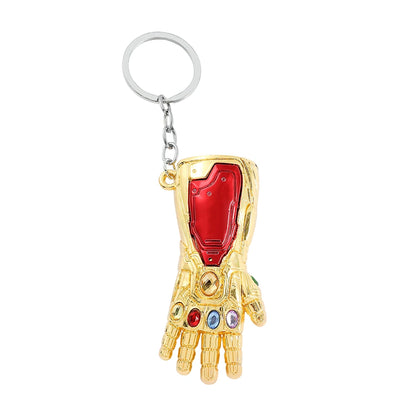Marvel Iron Man Infinity Gauntlet Keychain – Avengers Infinity Stones Pendant for Fans Gift