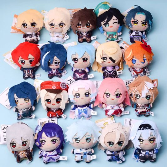 10cm Genshin Impact Plush Keychain – Tartaglia, Kaeya, Diluc, Venti, Xiao & Klee Mini Doll Backpack Toy Gift
