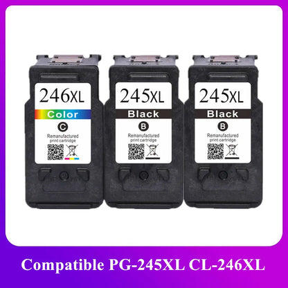 PG-245XL / CL-246XL Ink Cartridges for Canon – High Yield Replacement Ink Set for Pixma iP2820, MX492, MG2924 & MG2520 Printers