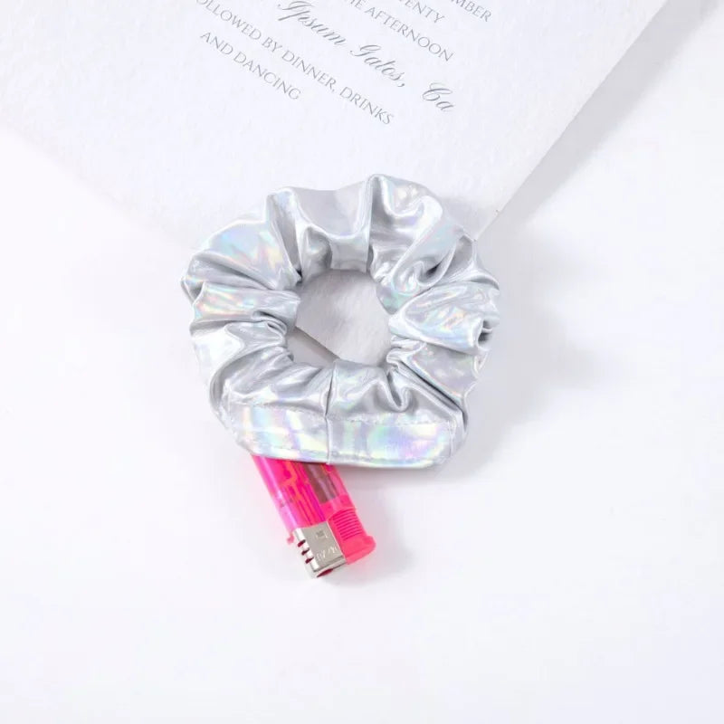 Hair Scrunchie with Hidden Storage Compartment - Secret Hair Tie Stash Pocket, Travel Diversion Safe Container