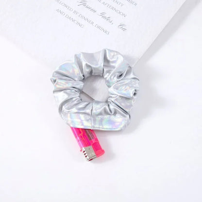 Hair Scrunchie with Hidden Storage Compartment - Secret Hair Tie Stash Pocket, Travel Diversion Safe Container