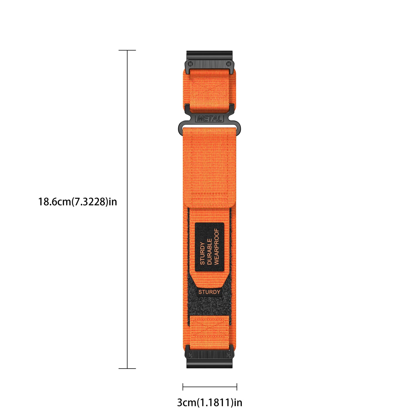 Rugged Nylon Quick Fit Watch Band — Compatible with Garmin Fenix E 8/7X/7/6/6X/5/5X/3HR