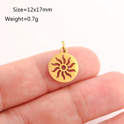 5PCS Animal Claw Charms Set – Stainless Steel Cat, Elephant, Hummingbird & Yoga DIY Pendants for Necklaces & Earrings