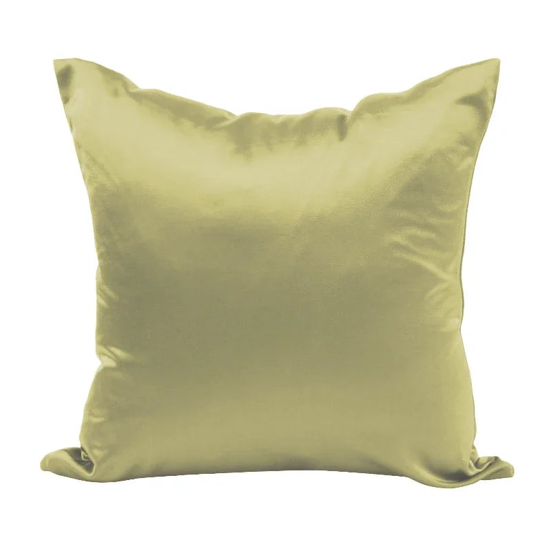 Silky Satin Pillow Cover - Smooth Decorative Cushion Case for Sofa & Bed
