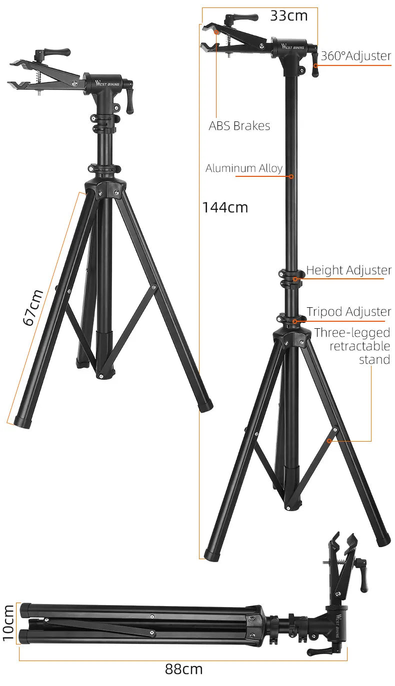 WEST BIKING Foldable Bike Repair & Display Stand – Multipurpose Wall/Floor Rack for Bicycle Storage & Maintenance