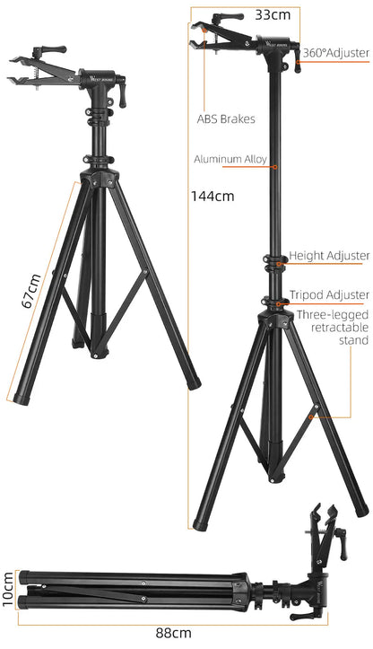 WEST BIKING Foldable Bike Repair & Display Stand – Multipurpose Wall/Floor Rack for Bicycle Storage & Maintenance