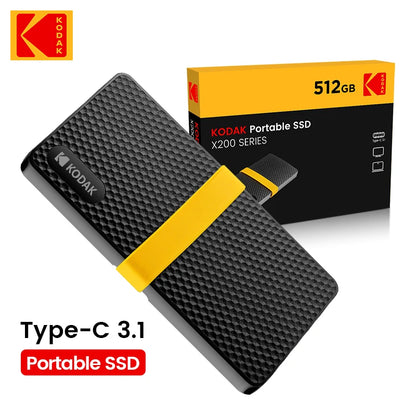 KODAK X200 External SSD – Portable 1TB, 512GB, 256GB USB 3.1 Hard Drive for Laptops, Smartphones, PS4, PC, Mac & TV