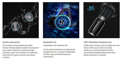 Monster Clarity 101 AirLinks TWS Earbuds | ENC Noise-Cancelling Waterproof Bluetooth Headphones