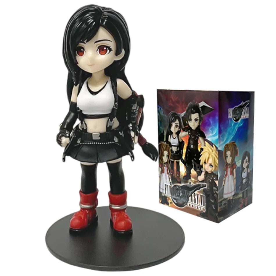 Anime 11-12cm Final Fantasy Figure Set – Cloud, Tifa, Aerith & Zack PVC Collectible Toy