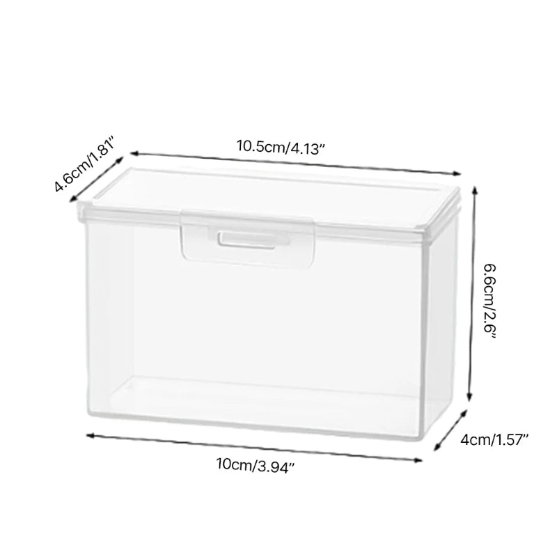 Plastic Playing Card Storage Box | Empty Card Case Holder with Snap Closure