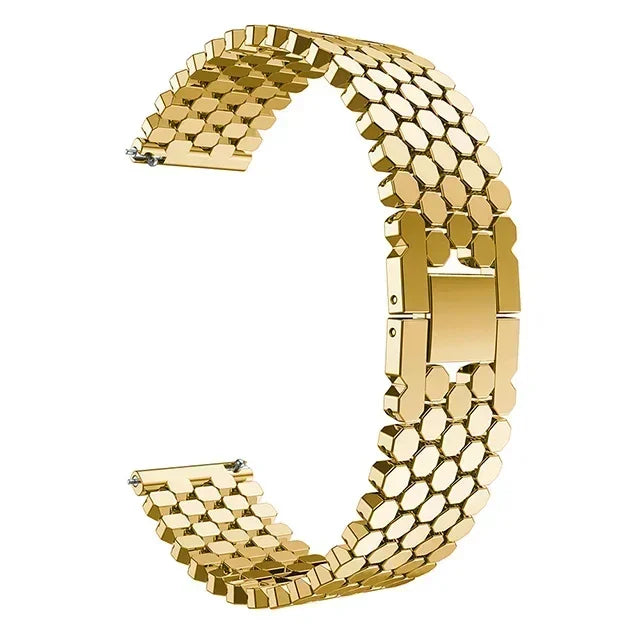 22mm/20mm Stainless Steel Strap for Samsung Galaxy Watch 3, Gear S3, Active 2 & Huawei/Amazfit Watch Bracelet
