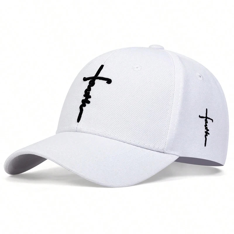 Fashion Faith Embroidery Baseball Cap – Unisex Cotton Snapback Hat for Men & Women, Spring/Summer Hip Hop Trucker Gorras