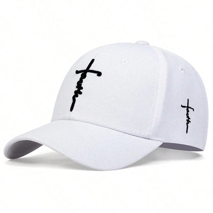 Fashion Faith Embroidery Baseball Cap – Unisex Cotton Snapback Hat for Men & Women, Spring/Summer Hip Hop Trucker Gorras