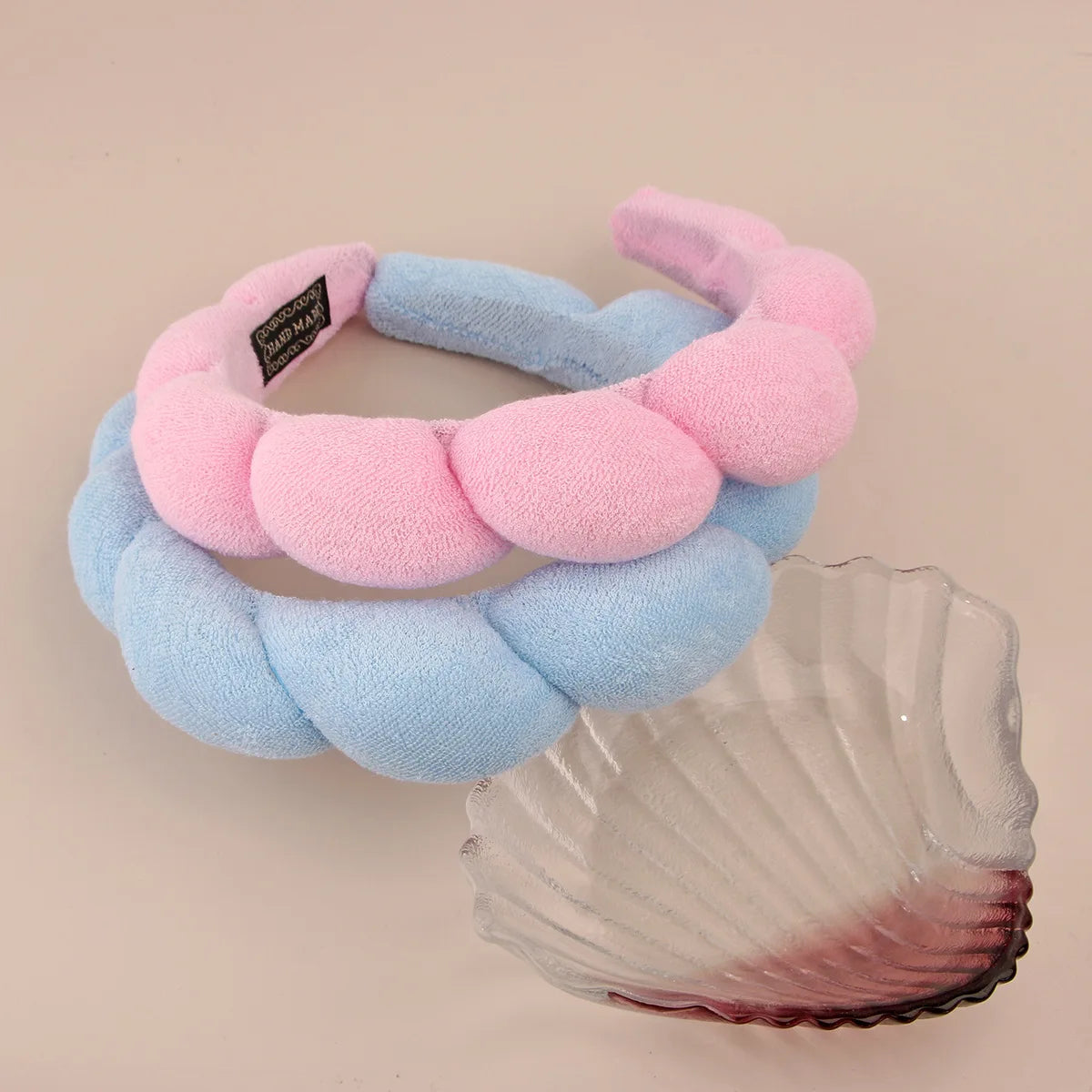 Sponge Spa Headband with Wristbands – Wide Padded Face Washing, Skin Care, Makeup Removal & Shower Headband for Women & Girls