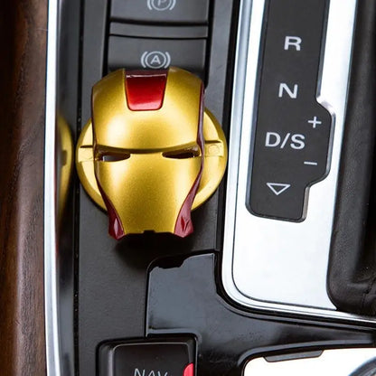 Iron Man Car Start Button Cover – Universal Push Start Ignition Protector Decorative Auto Interior Car Accessory