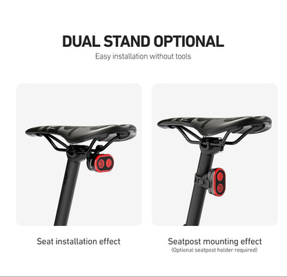 CYCLAMI CY300T Smart Bicycle Brake Sensing Light — Waterproof Front & Rear MTB Road Bike Light Accessory