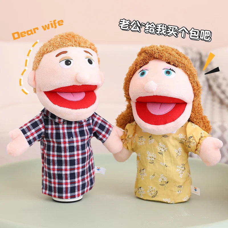 Kids Plush Finger Puppet Toys - 28-33cm Role Play Dolls for Bedtime Stories, Family Games & Creative Fun