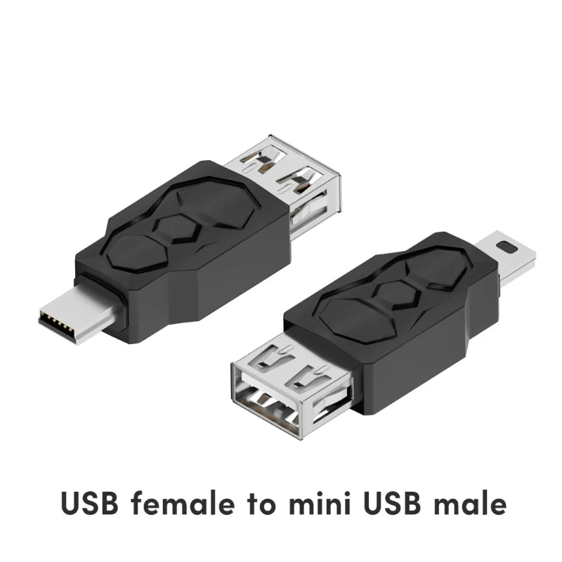 DXAB USB 2.0 Adapter – Micro & Mini Male to Female Converter Connector Changer