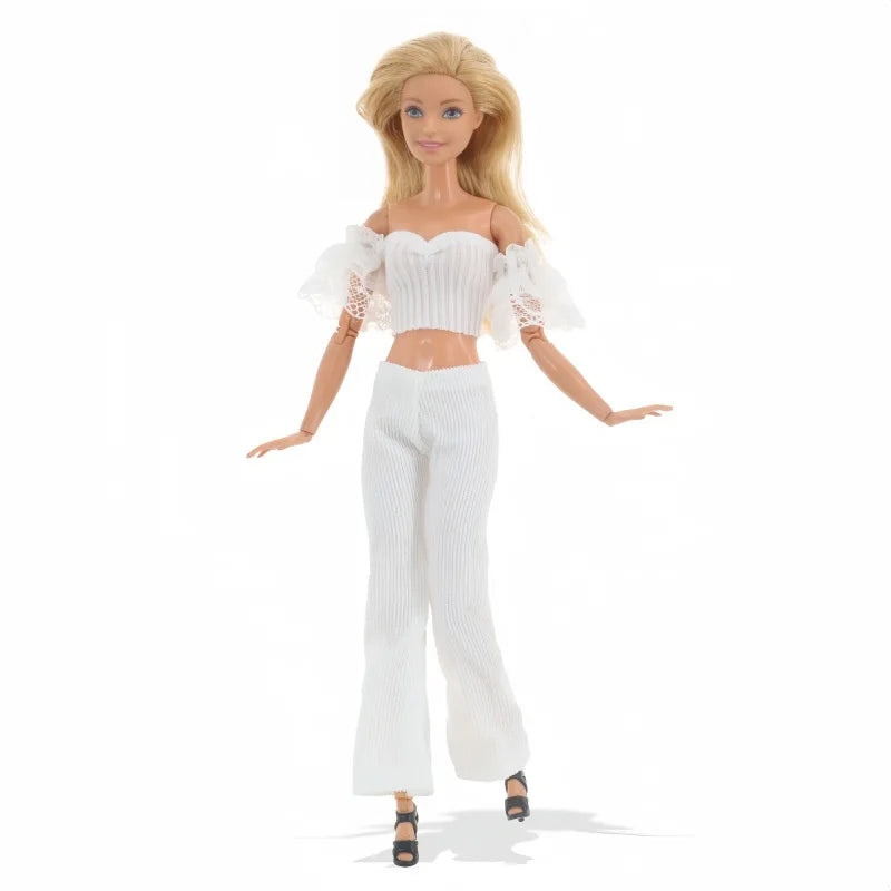 Fashion Doll Clothes for Barbie – Casual Dress, Pants & Trousers Outfit Accessories for Girls Gift Toy